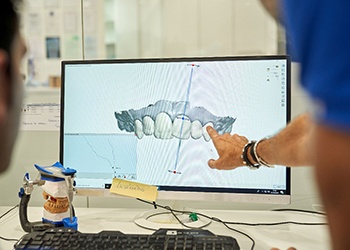a dentist creating a 3D model of a mouth
