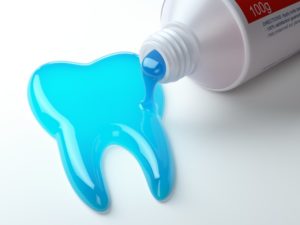 toothpaste in the shape of a tooth